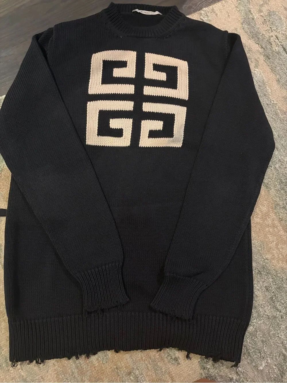 Givenchy 4g logo knit Black Crew Sweater